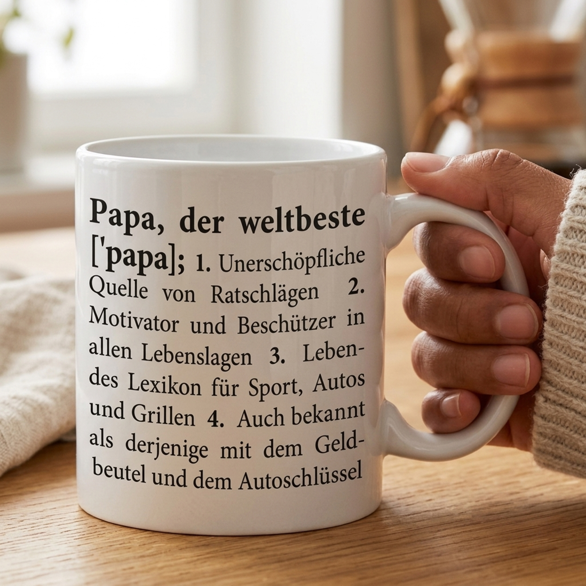 Weiße Tasse - Definition Papa