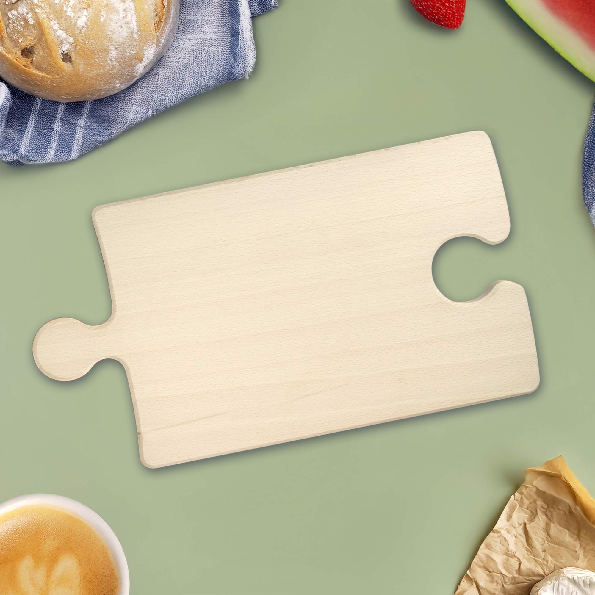 Puzzle Schneidebrett - Holz Servierplatte