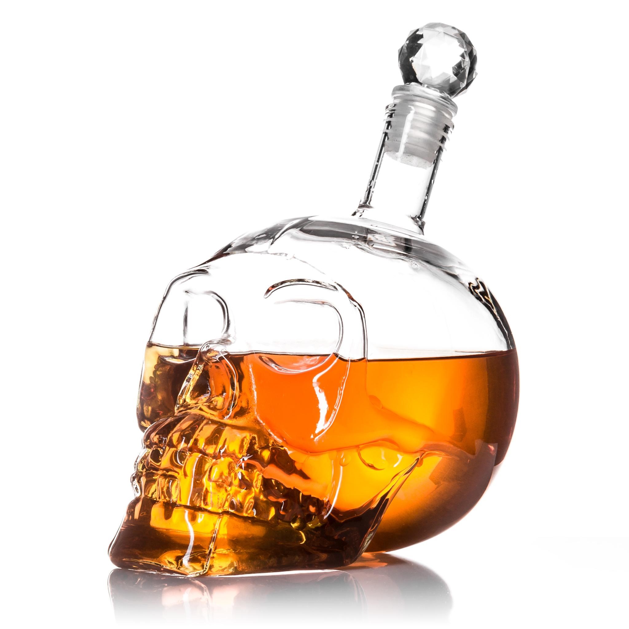 Totenkopf Karaffe für Whisky