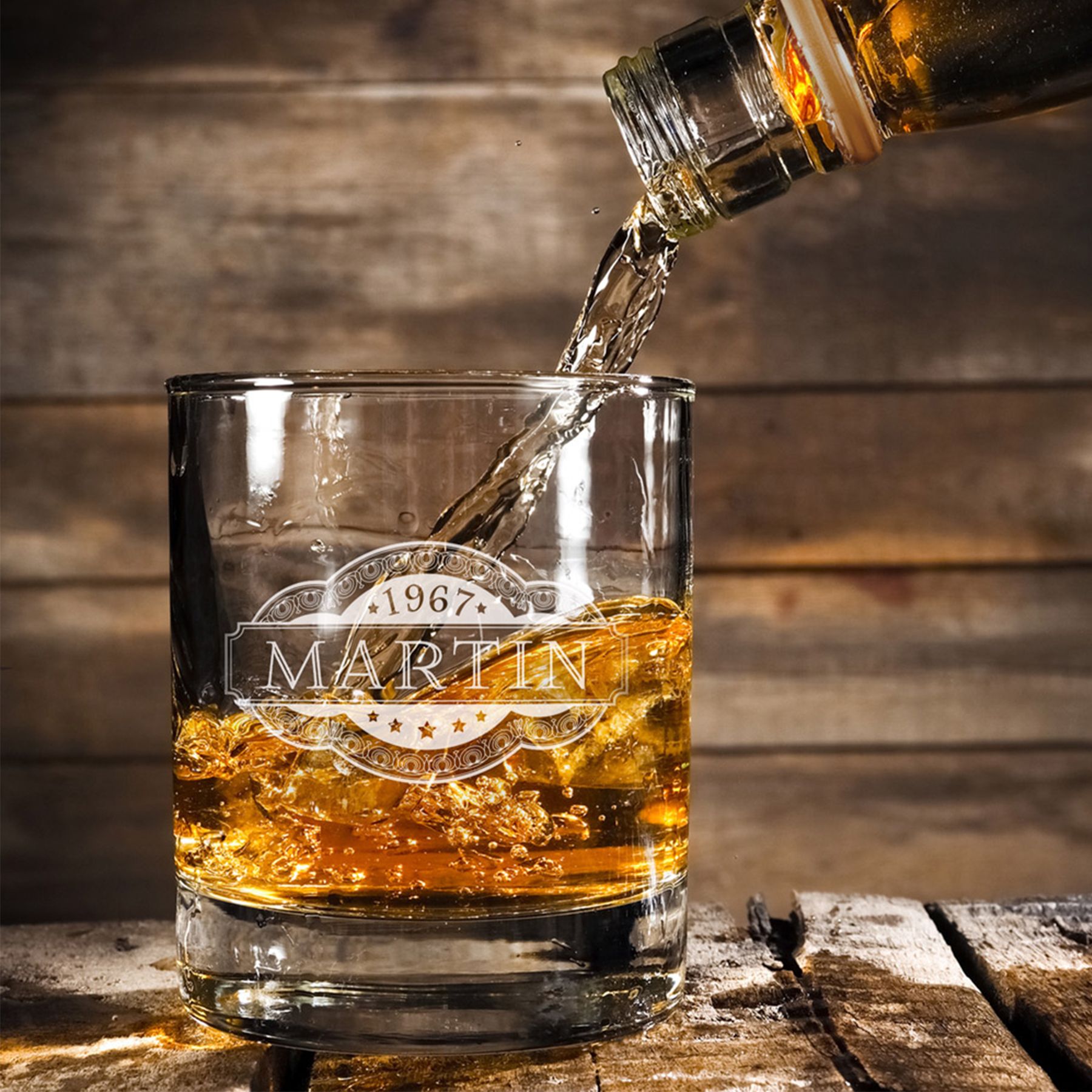 Whiskyglas mit Gravur - Banderole - Personalisiert Whiskyglas mit Gravur - Banderole - Personalisiert