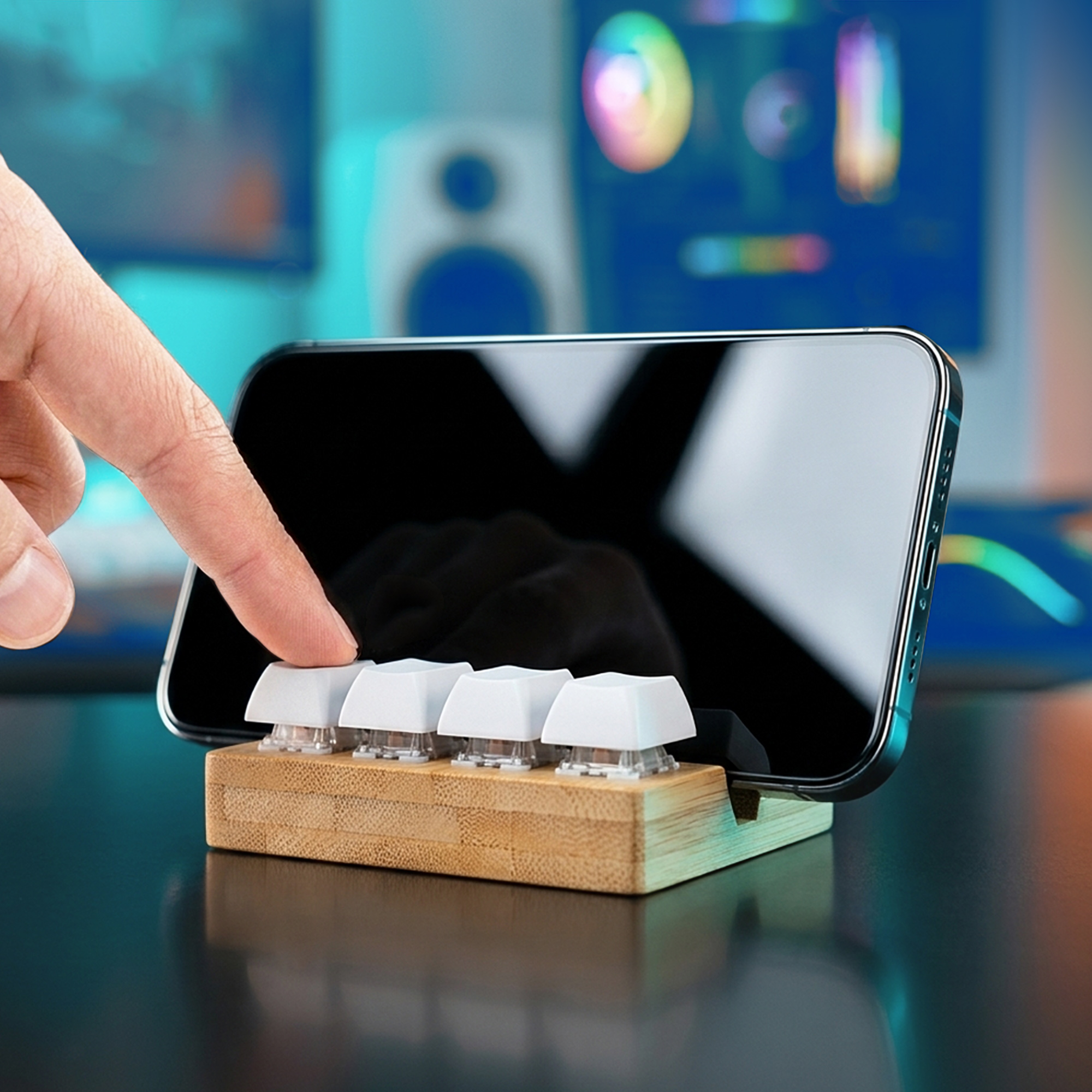 Fidget Tastatur - 2in1 Anti Stress Spielzeug mit Smartphone Halter