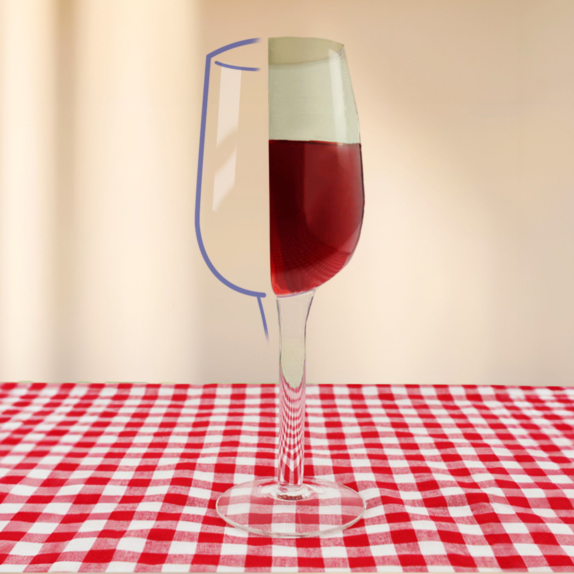 Halbes Weinglas - Half Wine Glas